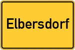Place name sign Elbersdorf, Kreis Melsungen