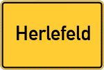 Place name sign Herlefeld