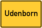 Place name sign Udenborn
