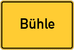 Place name sign Bühle, Waldeck