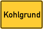 Place name sign Kohlgrund, Waldeck