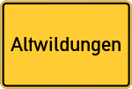 Place name sign Altwildungen