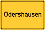 Place name sign Odershausen