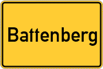 Place name sign Battenberg