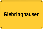 Place name sign Giebringhausen