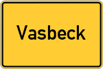 Place name sign Vasbeck