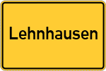 Place name sign Lehnhausen, Forsthaus