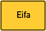 Place name sign Eifa, Kreis Frankenberg, Eder