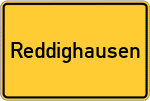 Place name sign Reddighausen