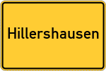 Place name sign Hillershausen