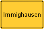 Place name sign Immighausen