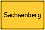 Place name sign Sachsenberg, Waldeck