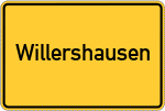 Place name sign Willershausen, Hessen