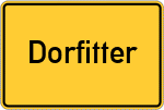 Place name sign Dorfitter
