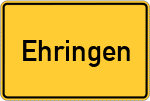 Place name sign Ehringen, Hessen