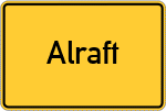 Place name sign Alraft