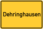Place name sign Dehringhausen