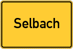 Place name sign Selbach, Waldeck