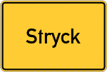 Place name sign Stryck, Waldeck