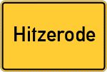 Place name sign Hitzerode