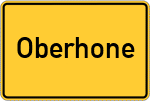 Place name sign Oberhone