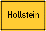 Place name sign Hollstein