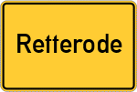 Place name sign Retterode