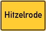 Place name sign Hitzelrode