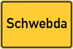 Place name sign Schwebda