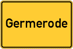 Place name sign Germerode