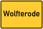 Place name sign Wolfterode