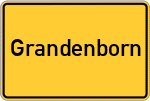 Place name sign Grandenborn