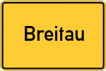 Place name sign Breitau