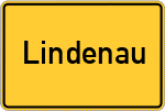 Place name sign Lindenau