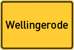 Place name sign Wellingerode