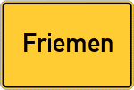 Place name sign Friemen