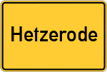 Place name sign Hetzerode