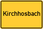 Place name sign Kirchhosbach