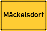 Place name sign Mäckelsdorf