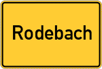 Place name sign Rodebach