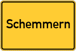 Place name sign Schemmern