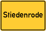 Place name sign Stiedenrode