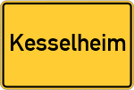 Place name sign Kesselheim
