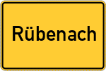 Place name sign Rübenach
