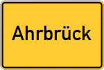 Place name sign Ahrbrück
