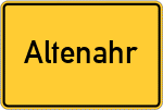 Place name sign Altenahr