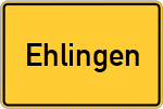 Place name sign Ehlingen