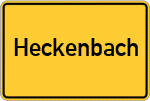 Place name sign Heckenbach