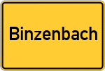 Place name sign Binzenbach
