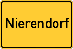 Place name sign Nierendorf